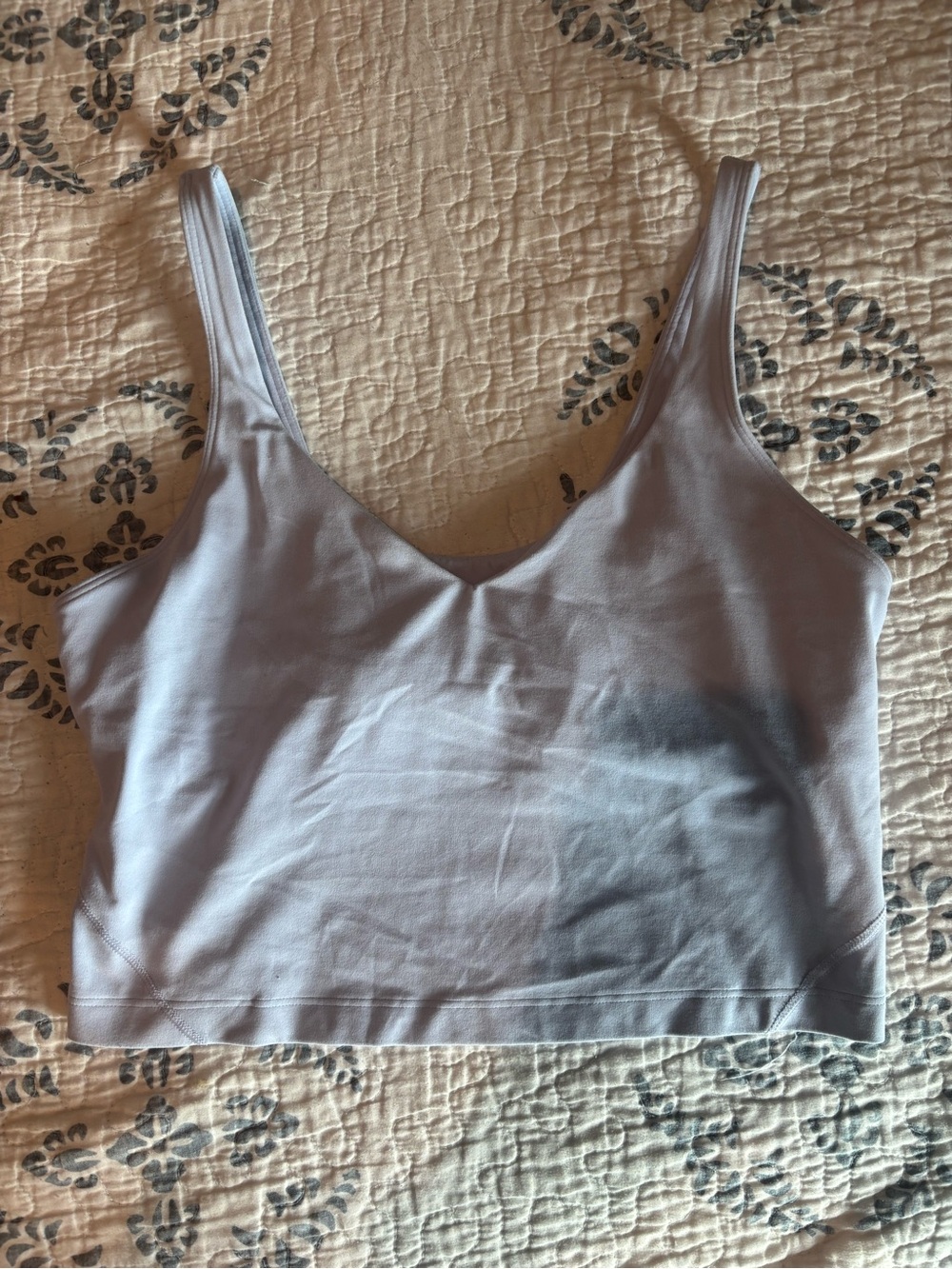 lululemon athletica Light Lavender V-Neck Cropped Tank